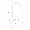 Смеситель для кухни TSARSBERG гибкий излив белый (TSB-114-W003) тип См-МОЦБА
