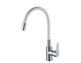 Смеситель для кухонной мойки с гибким изливом RUSH Siple (SI7335-60White)