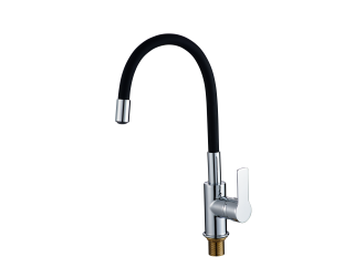 Смеситель для кухонной мойки с гибким изливом RUSH Siple (SI7335-60Black)