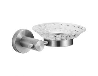Мыльница стеклянная с настенным держателем Savol 56 (S-005659)